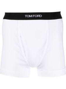 TOM FORD boxer à taille à logo - Blanc