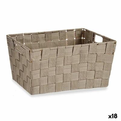Veelzijdige mand Bruin Stof 5 L 30,4 x 14 x 20 cm (18 Stuks)