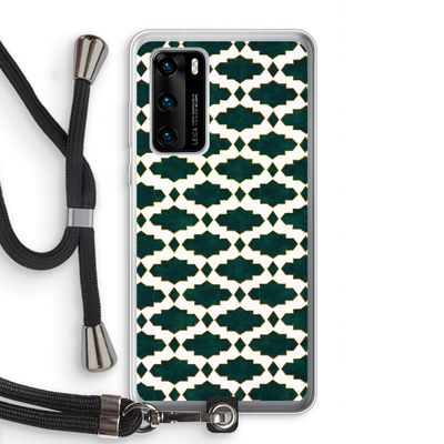 Moroccan tiles: Huawei P40 Transparant Hoesje met koord