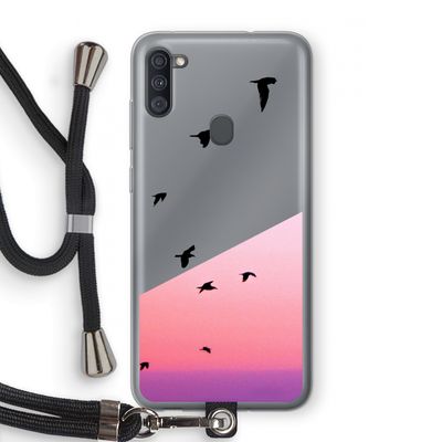 Fly away: Samsung Galaxy A11 Transparant Hoesje met koord