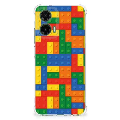 Motorola Moto G35 Doorzichtige Silicone Hoesje Blokken Motorola Moto G35 Doorzichtige Silicone Hoesje Blokken