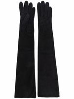 Manokhi gants longs en daim - Noir