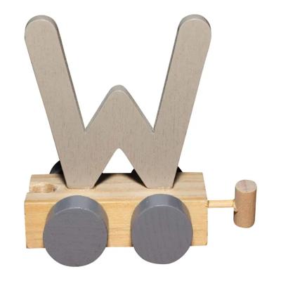 JeP kids houten treinletter W-zand