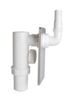Kirchhoff Kunststof inbouw wassifon wit, DN40 mm, RVS afdekking, met 3/4" apparaataansluiting - 98839318 Kirchhoff Kunststof inbouw wassifon wit, DN40 mm, RVS afdekking, met 3/4" apparaataansluiting - 98839318