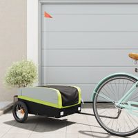 Fietstrailer 30 kg ijzer zwart en groen