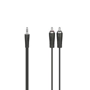 Hama 00205110 Jackplug / Cinch Audio Aansluitkabel [2x Cinch-stekker - 1x Jackplug male 3,5 mm] 1.5 m Zwart