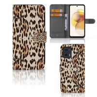 Motorola Moto G73 Telefoonhoesje met Pasjes Leopard