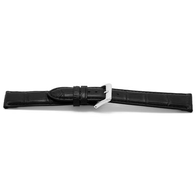Horlogeband Universeel C148Z Leder Zwart 12mm