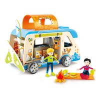 Hape houten avonturenbus poppenhuis