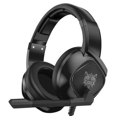 ONIKUMA K19 enkele plug licht instelbare gaming hoofdtelefoon met microfoon (zwart)
