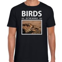 Appelvinkjes t-shirt met dieren foto birds of the world zwart voor heren