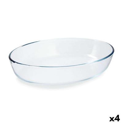 Ovenschaal Pyrex Classic Vidrio Transparant Glas Ovaalvormig 30 x 21 x 7 cm (4 Stuks)