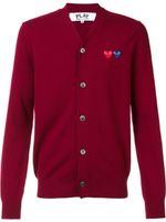 Comme Des Garçons Play cardigan "Double Heart" - Rouge - thumbnail