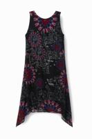 Asymmetrische jurk van viscose - BLACK - XS