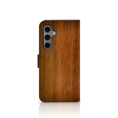 Samsung Galaxy S24 FE | Book Style Case | Donker Hout