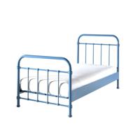 Leen Bakker - Vipack Bed New York - 90x200 Cm - Metaal - Blauw