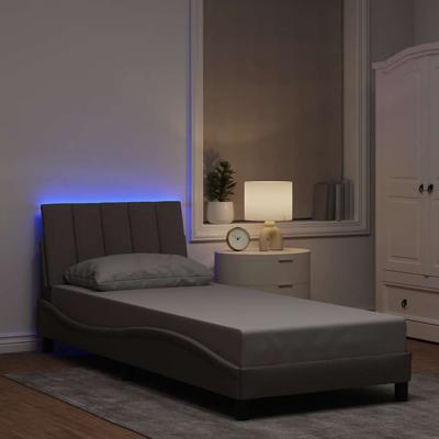 Bedframe zonder matras "Hanko" 90x190 cm stof taupe