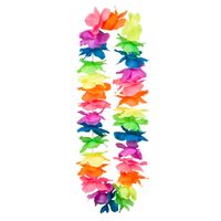 Boland Hawaii krans/slinger - Tropische/zomerse kleuren mix - Bloemen hals slingers   - - thumbnail