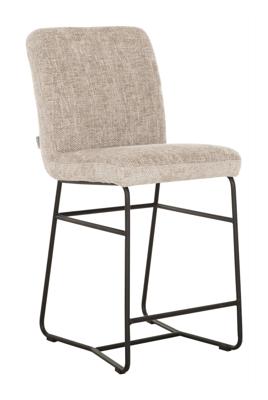 MUST Living Barstoel 'Zola' Chenille, kleur Zand