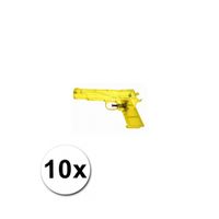 10 gele kleine waterpistooltjes 20 cm