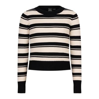 Striped Knitwear Cropped Black