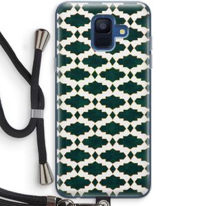 Moroccan tiles: Samsung Galaxy A6 (2018) Transparant Hoesje met koord