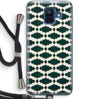 Moroccan tiles: Samsung Galaxy A6 (2018) Transparant Hoesje met koord