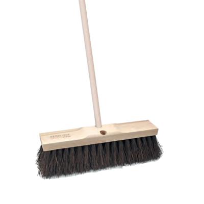 Straatbezem Bassin van hout - 50 cm - harde vezels - buitenbezem - Luxe kwaliteit - Steel 140 cm