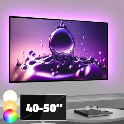 Tv backlight set met 3 RGBWW ledstrips voor tv's 40-50 inch