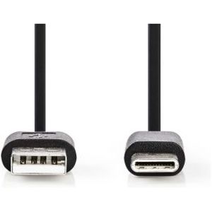 USB 2.0-Kabel | Type-C Male - A Male | 0,1 m | Zwart [CCGB60600BK01]