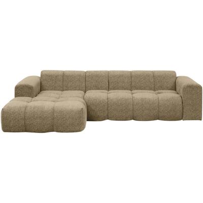 Leen Bakker - Hoekbank Beau Links - Raven - Stof - Taupe - 164x290x74 Cm