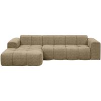 Leen Bakker - Hoekbank Beau Links - Raven - Stof - Taupe - 164x290x74 Cm
