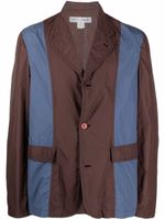 Comme Des Garçons Pre-Owned veste colour block à simple boutonnage (années 1990) - Marron - thumbnail