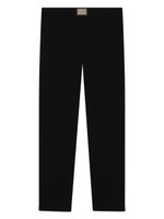 Dolce & Gabbana Kids legging à plaque logo - Noir