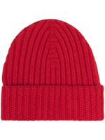 Barrie bonnet en cachemire à design nervuré - Rouge