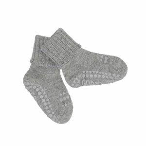 GoBabyGo antislip sokjes Alpaca wol grey melange Maat