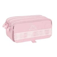 Pennenetui met 3 vakken Kappa 21,5 x 10 x 8 cm Roze