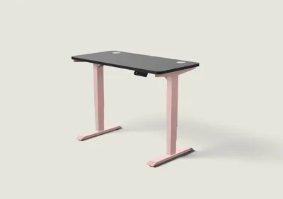 Desktronic HomePro bureau Zachtroze / Zwart / 120x60 cm