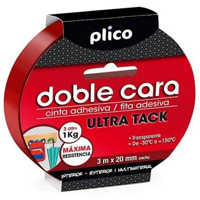 Dubbelzijdig plakband PLICO Ultra Tack Transparant