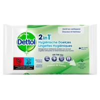 Hygiënische doekjes dettol wipes 2-in-1 12st