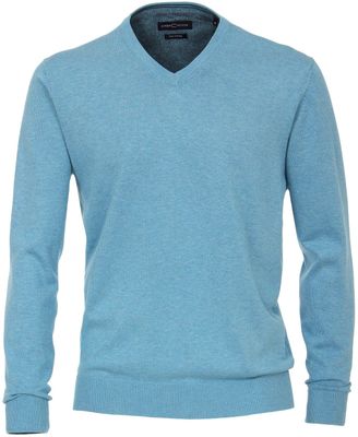 Casa Moda Heren Trui Licht Blauw V-hals Katoen Casa Moda Heren Trui Licht Blauw V-hals Katoen