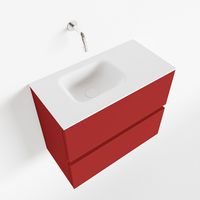 Toiletmeubel Mondiaz Ada | 60 cm | Meubelkleur Fire | Lex wastafel Talc Links | Zonder kraangat