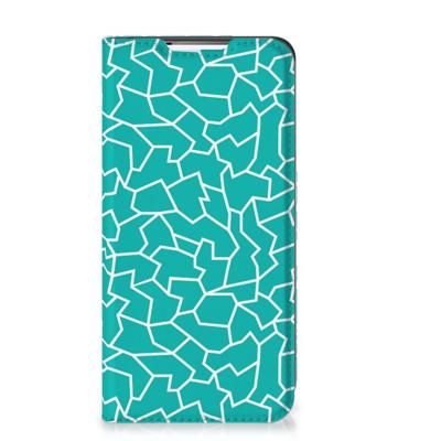 Samsung Galaxy S22 | Bookcase | Cracks Blue