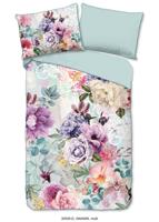 Descanso Dekbedovertrek "bloemen" - Multi - (140x200 cm) - Biologisch Katoen satijn