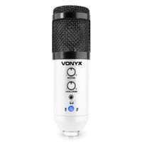 Vonyx CM320W USB studio microfoon met tafelstandaard - Wit - thumbnail