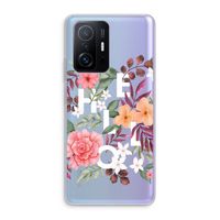 Hello in flowers: Xiaomi 11T Pro Transparant Hoesje