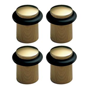 AMIG Deurstopper/deurbuffer - 4x - D20mm - inclusief schroeven - goud  - Deurstoppers