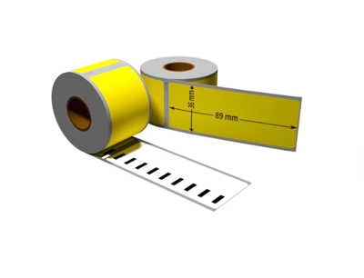 Huismerk gele adreslabels 89x36mm