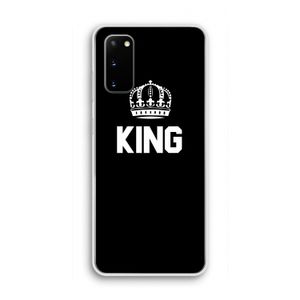 King zwart: Samsung Galaxy S20 Transparant Hoesje