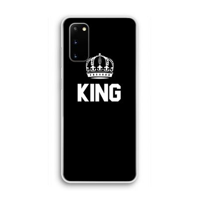 King zwart: Samsung Galaxy S20 Transparant Hoesje